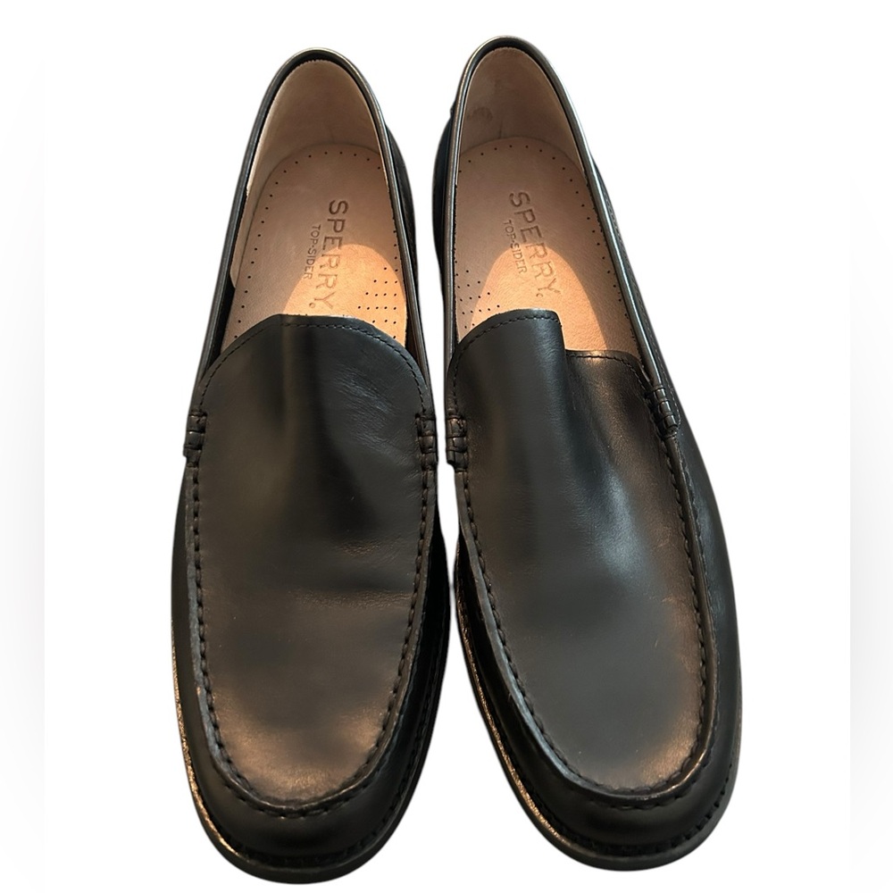 Sperry Black Leather Loafers